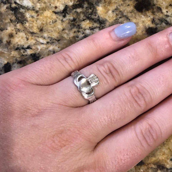 Sterling Silver Irish Claddagh Ring - Picture 2 of 3